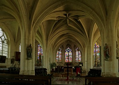 Interior View of the church by French School